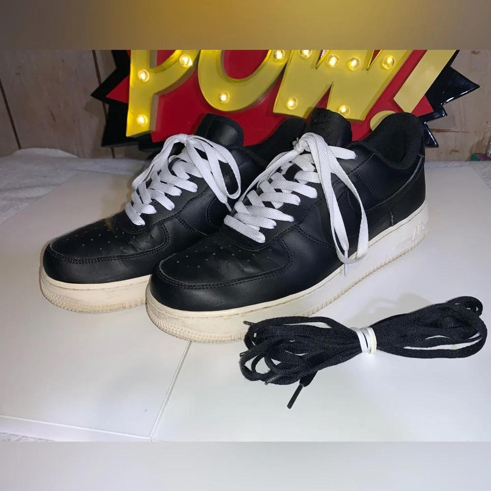 Nike Air Force 1 Black/White Men's Size 10.5 Black - Used Good Condition No Box